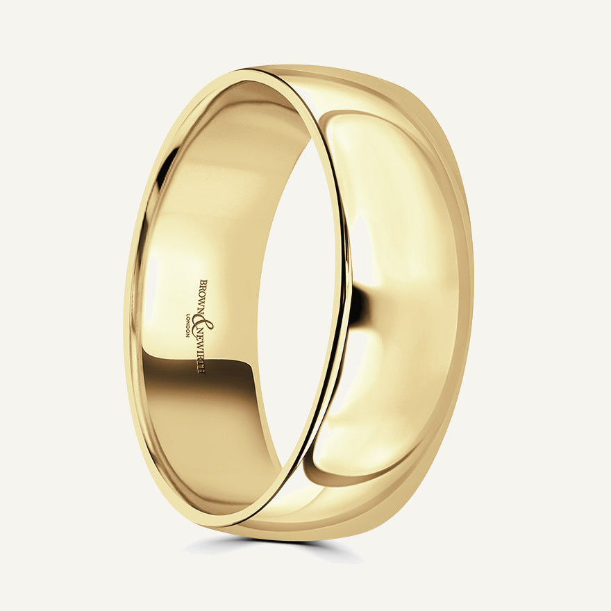 Gents Modern Court Wedding Ring