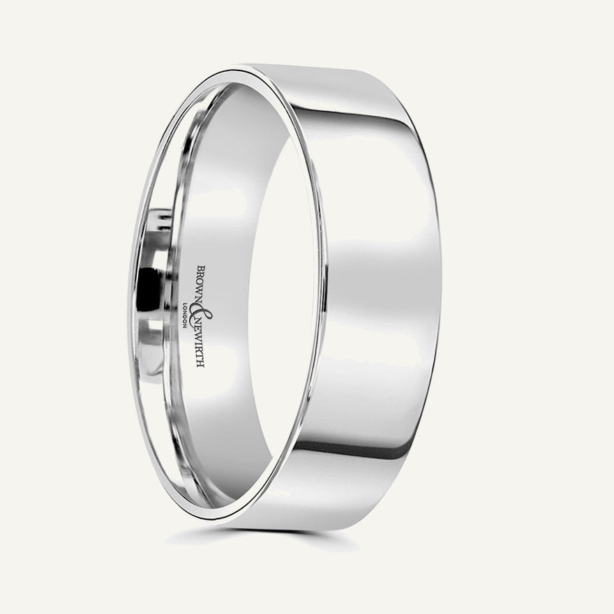 Gents Flat Court Wedding Ring