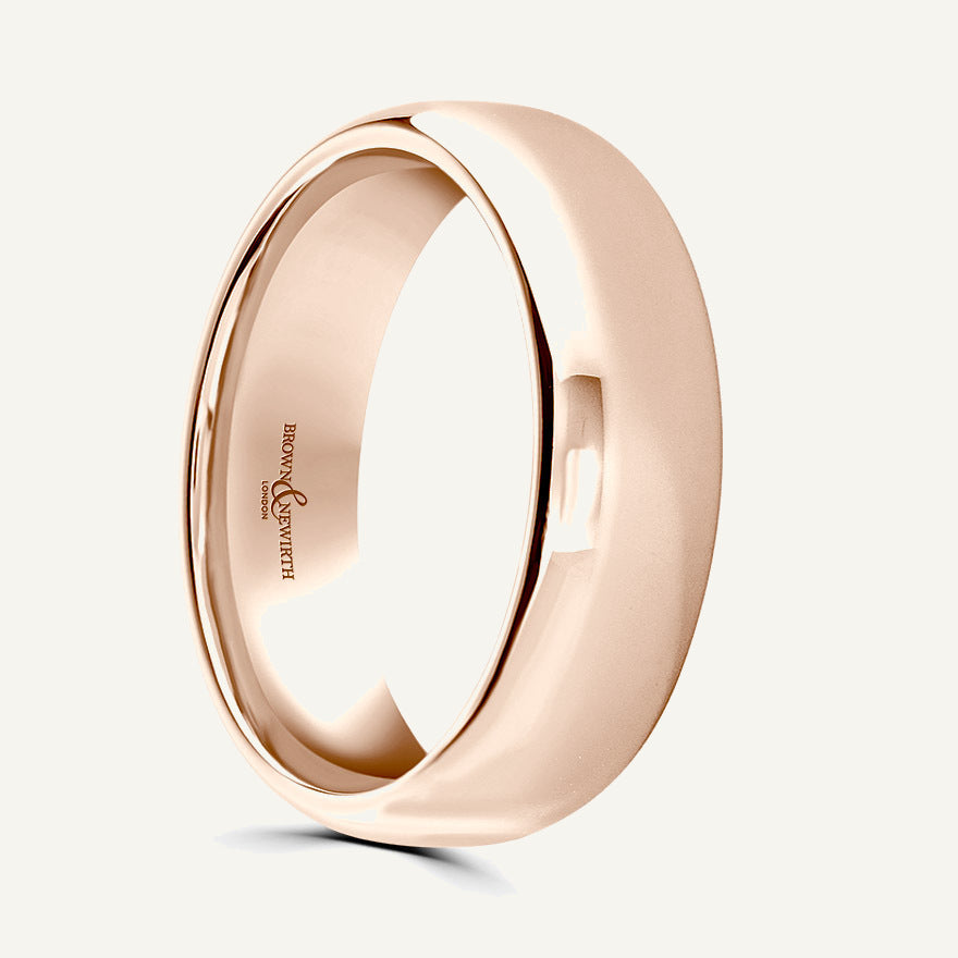 Gents Softened Court Wedding Ring