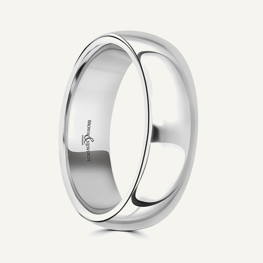 Gents D-Shape Wedding Ring