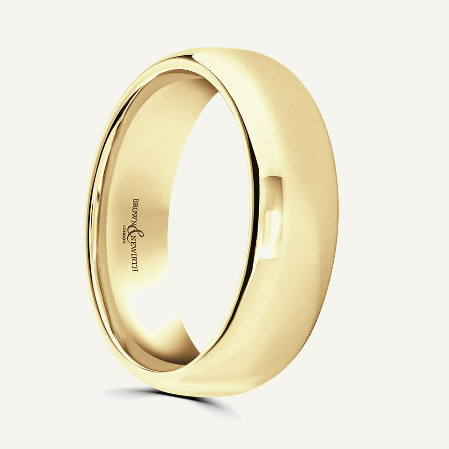 Gents Softened Court Wedding Ring