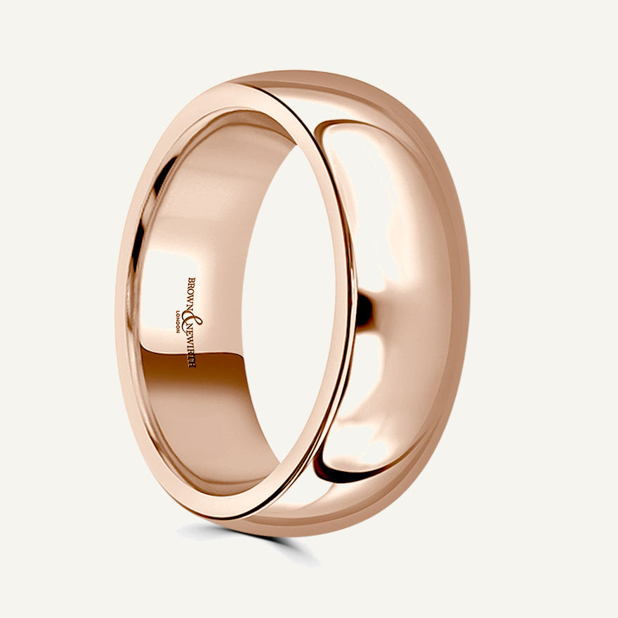 Gents D-Shape Wedding Ring