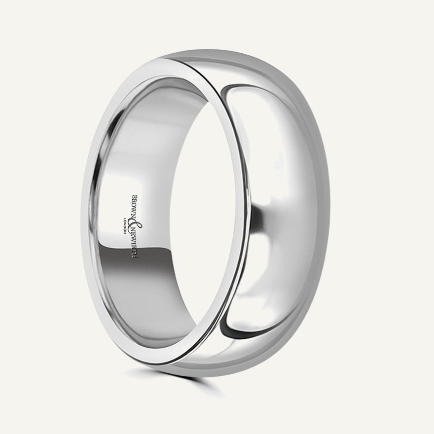 Gents D-Shape Wedding Ring