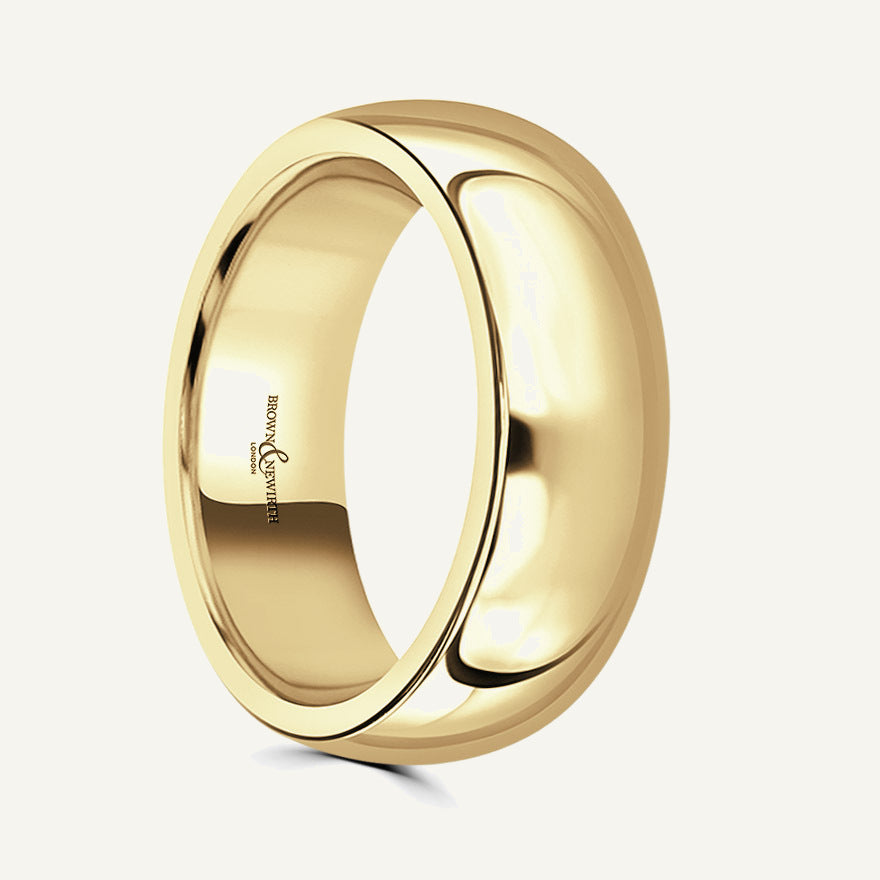 Gents D-Shape Wedding Ring