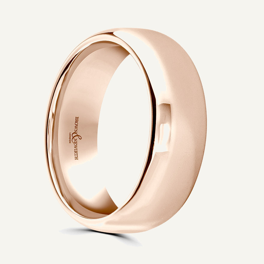 Gents Softened Court Wedding Ring
