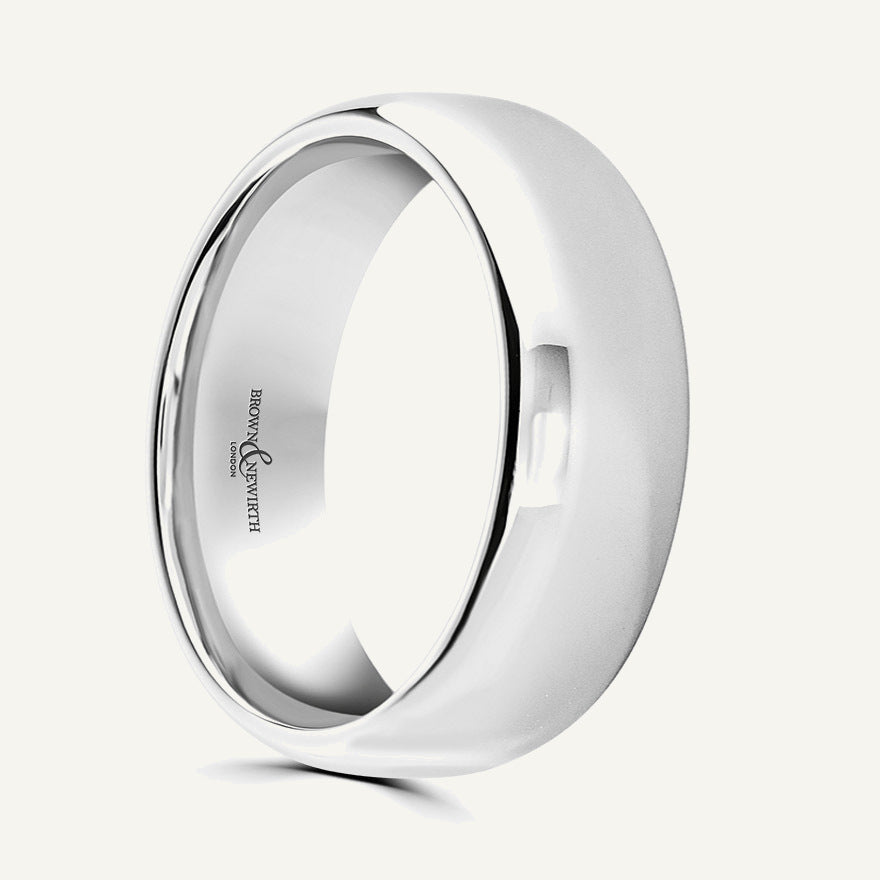 Gents Softened Court Wedding Ring