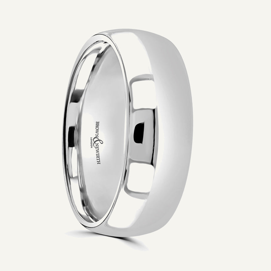 Gents D-Shape Wedding Ring