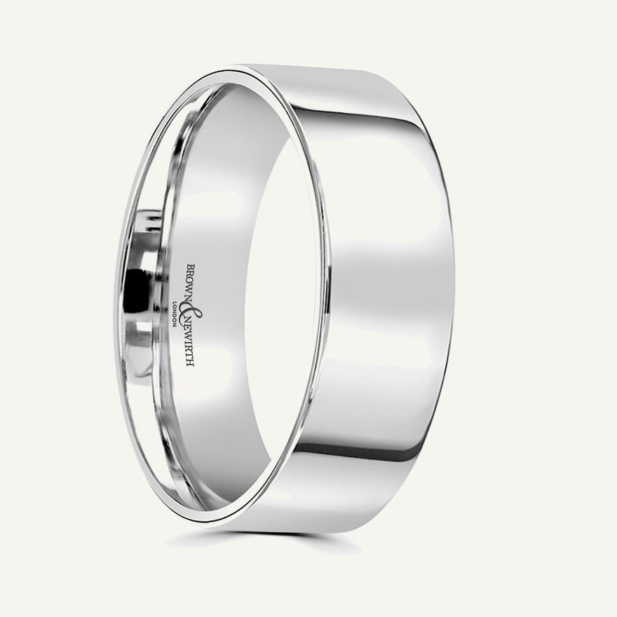 Gents Flat Court Wedding Ring