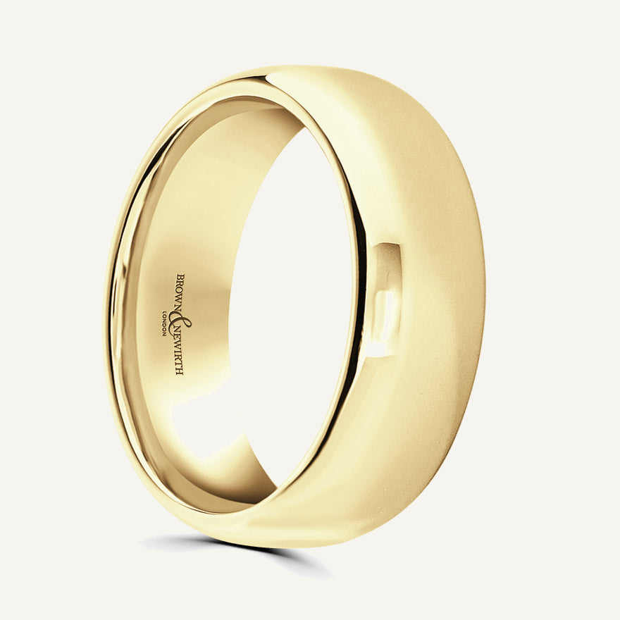 Gents Softened Court Wedding Ring