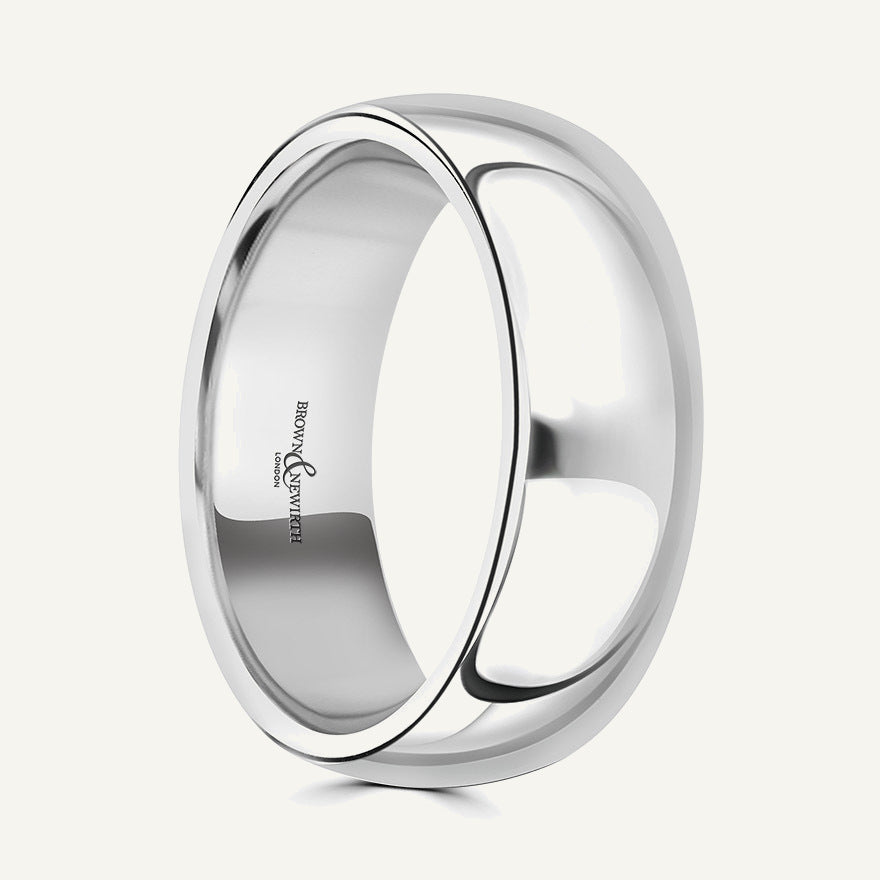 Gents D-Shape Wedding Ring