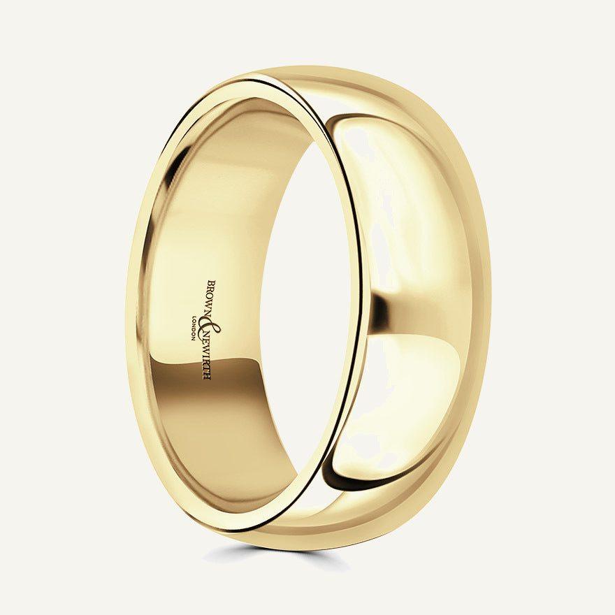 Gents D-Shape Wedding Ring