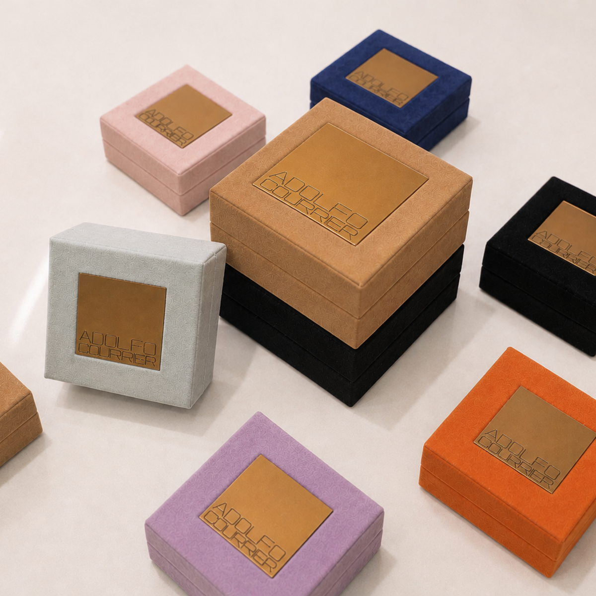 Each Adolfo Courrier creation is beautifully presented in official branded packaging, making it the perfect choice for gifting or adding a touch of luxury to your own collection.