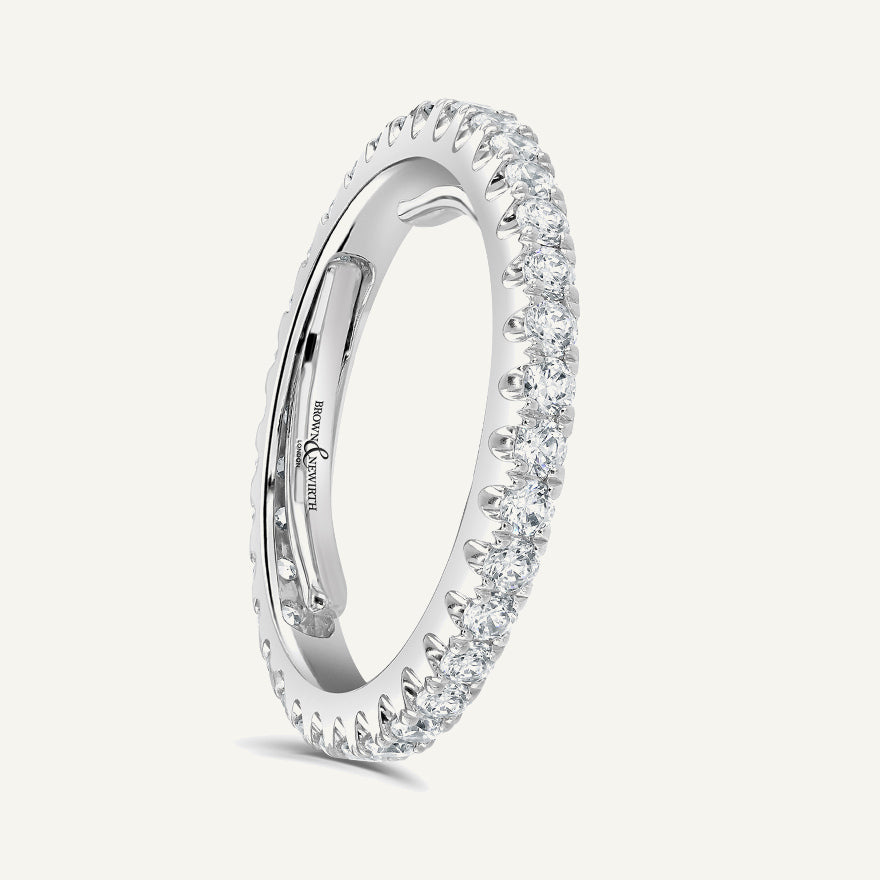 Round Brilliant Cut, Split Claw, Adjustable Diamond Eternity Ring