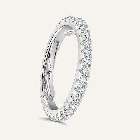 Round Brilliant Cut, Split Claw, Adjustable Diamond Eternity Ring