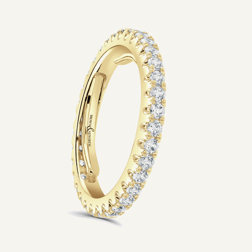 Round Brilliant Cut, Split Claw, Adjustable Diamond Eternity Ring