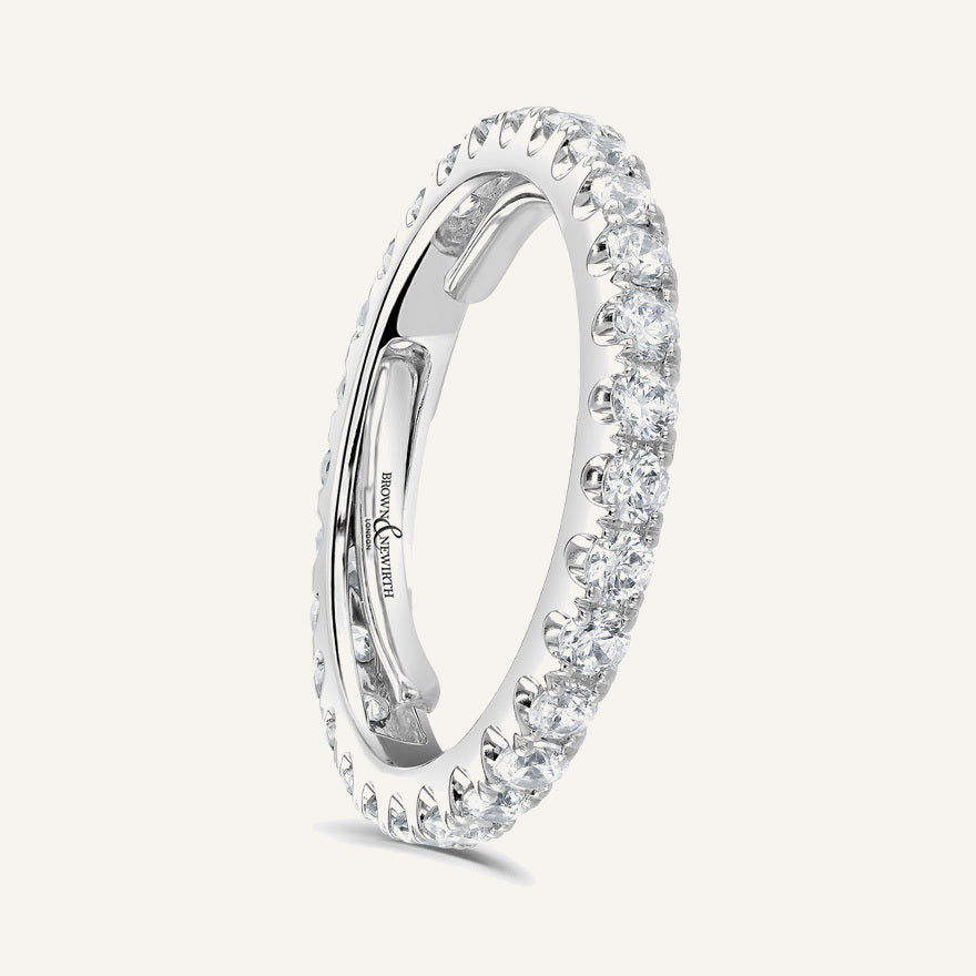 Round Brilliant Cut, Split Claw, Adjustable Diamond Eternity Ring