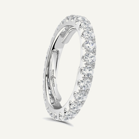 Round Brilliant Cut, Split Claw, Adjustable Diamond Eternity Ring
