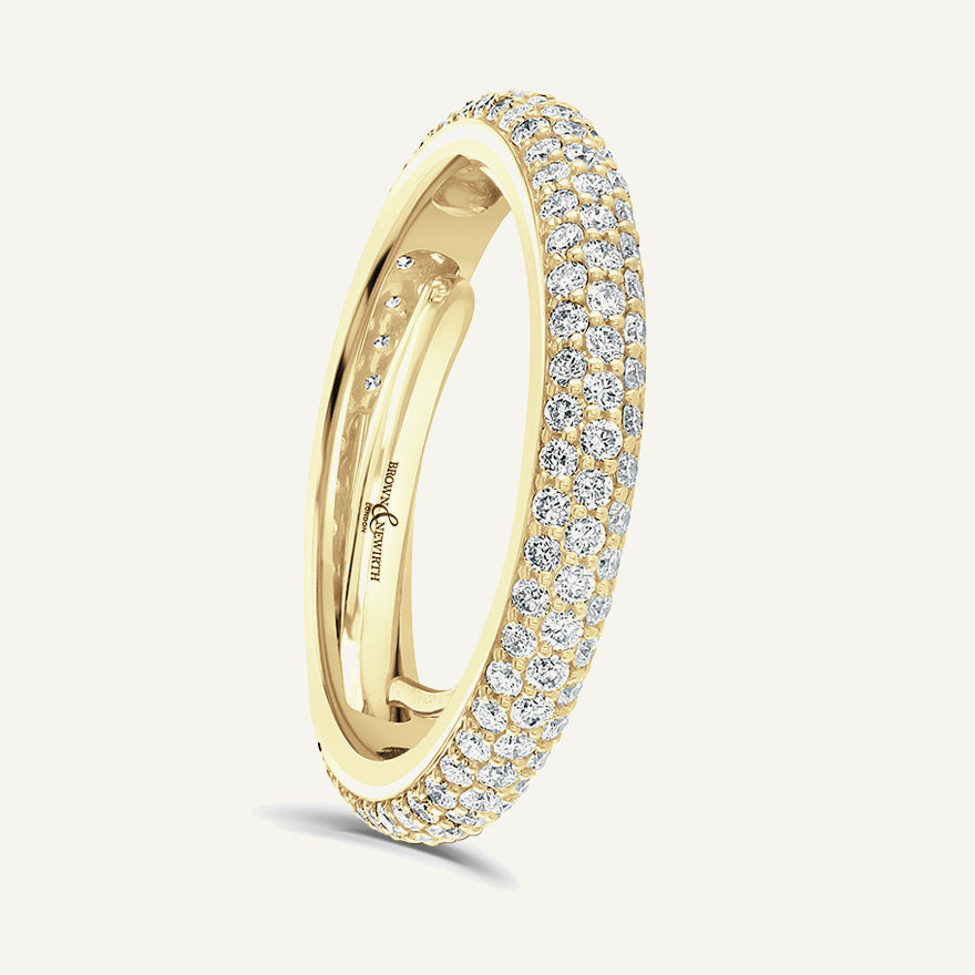 Round Brilliant Cut, Micro Pave, Adjustable Diamond Eternity Ring