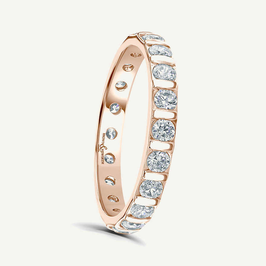 Round Brilliant Cut, Bar Diamond Eternity Ring