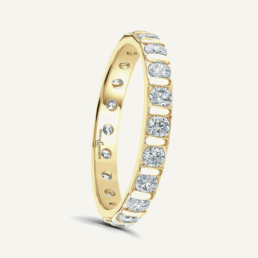 Round Brilliant Cut, Bar Diamond Eternity Ring