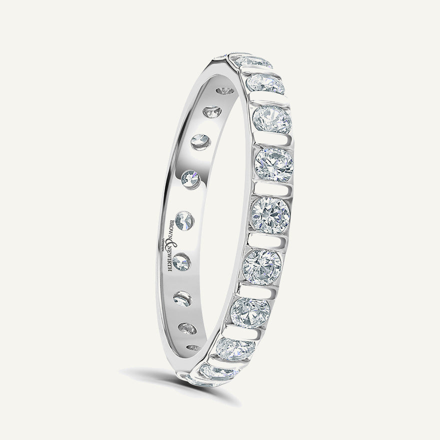 Round Brilliant Cut, Bar Diamond Eternity Ring
