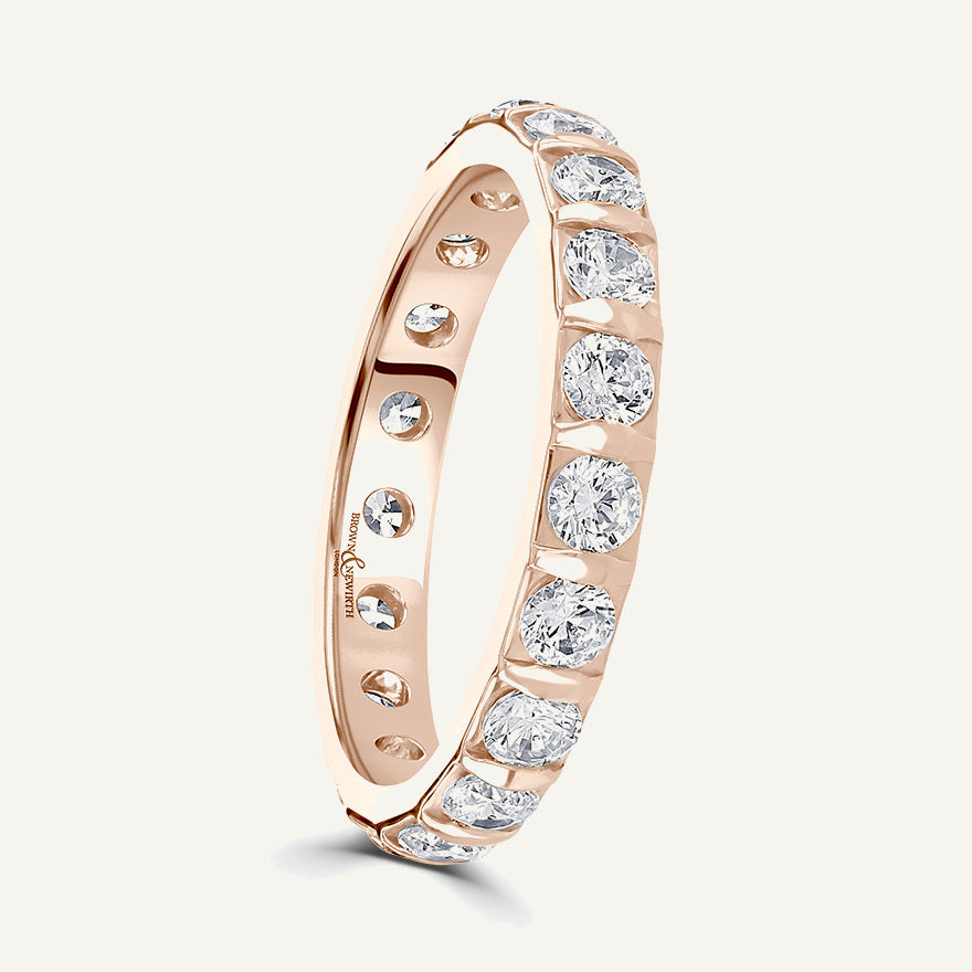 Round Brilliant Cut, Bar Diamond Eternity Ring