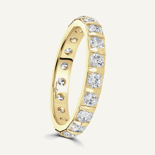 Round Brilliant Cut, Bar Diamond Eternity Ring