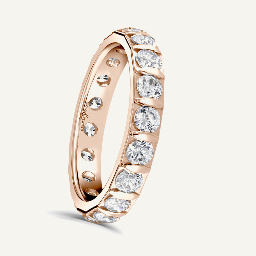 Round Brilliant Cut, Bar Diamond Eternity Ring