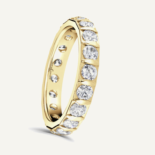 Round Brilliant Cut, Bar Diamond Eternity Ring