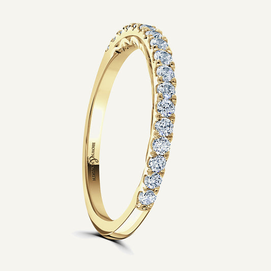Round Brilliant Cut, Lace Back Claw, Courted Diamond Eternity Ring