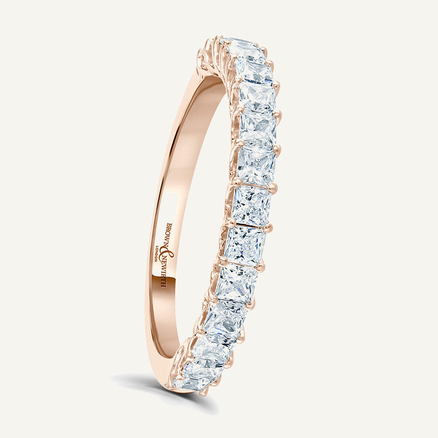 Princess Cut, Claw Diamond Eternity Ring