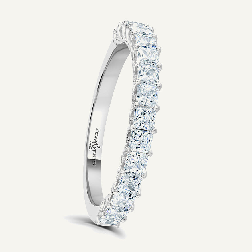 Princess Cut, Claw Diamond Eternity Ring