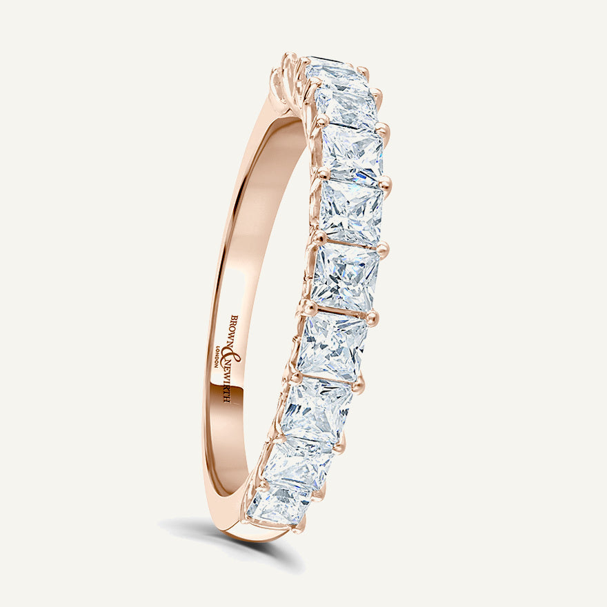 Princess Cut, Claw Diamond Eternity Ring