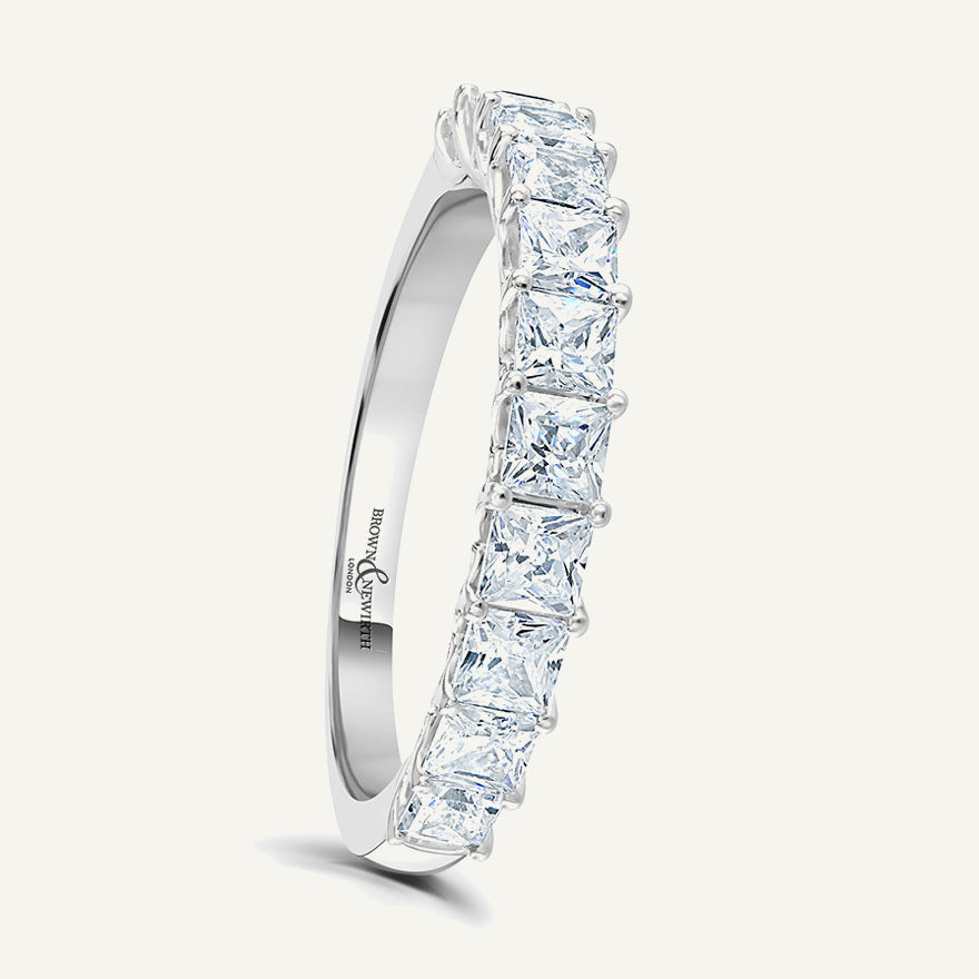 Princess Cut, Claw Diamond Eternity Ring