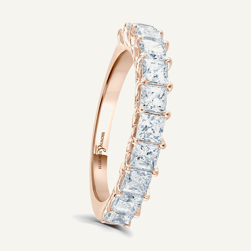 Princess Cut, Claw Diamond Eternity Ring