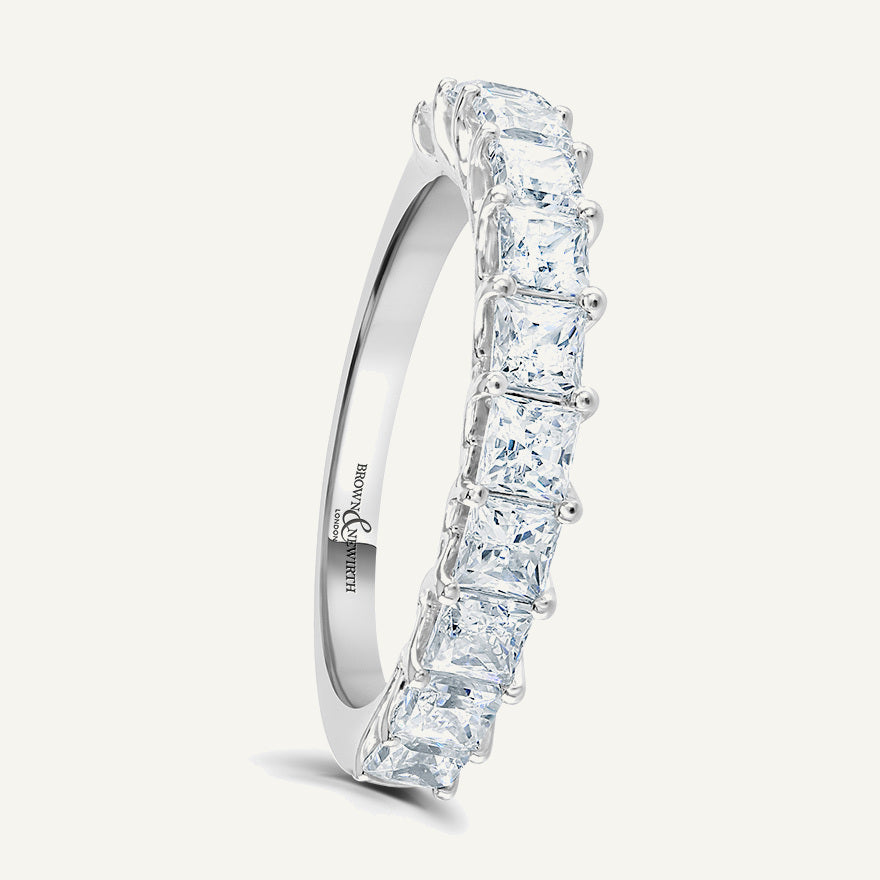 Princess Cut, Claw Diamond Eternity Ring