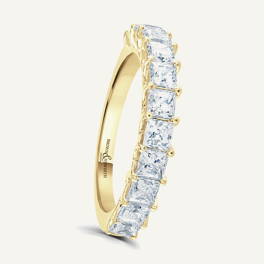 Princess Cut, Claw Diamond Eternity Ring