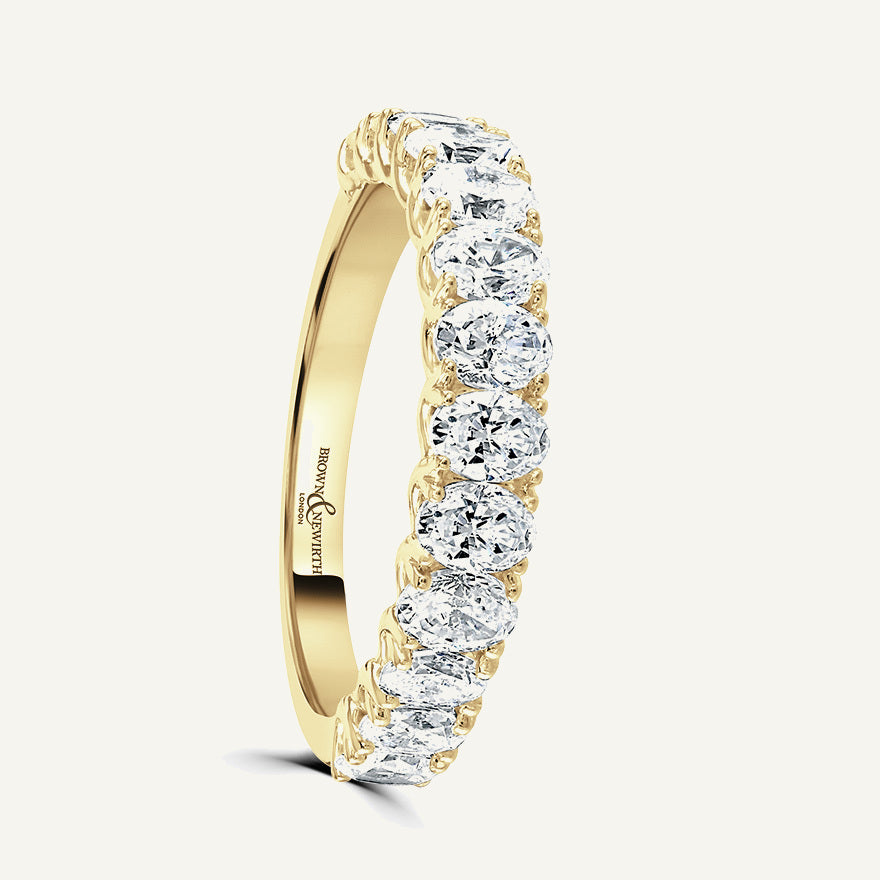 Oval Cut, Claw Diamond Eternity Ring