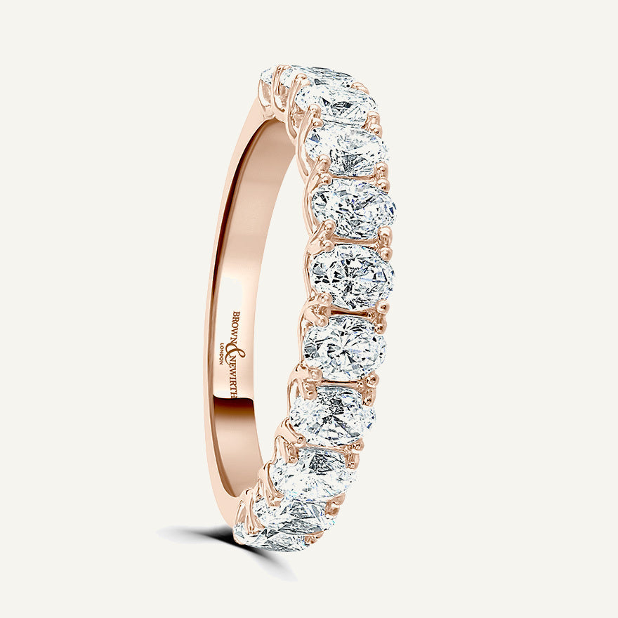 Oval Cut, Claw Diamond Eternity Ring