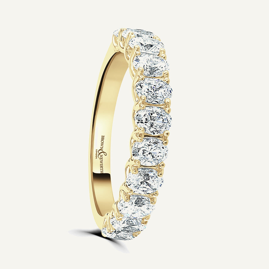 Oval Cut, Claw Diamond Eternity Ring