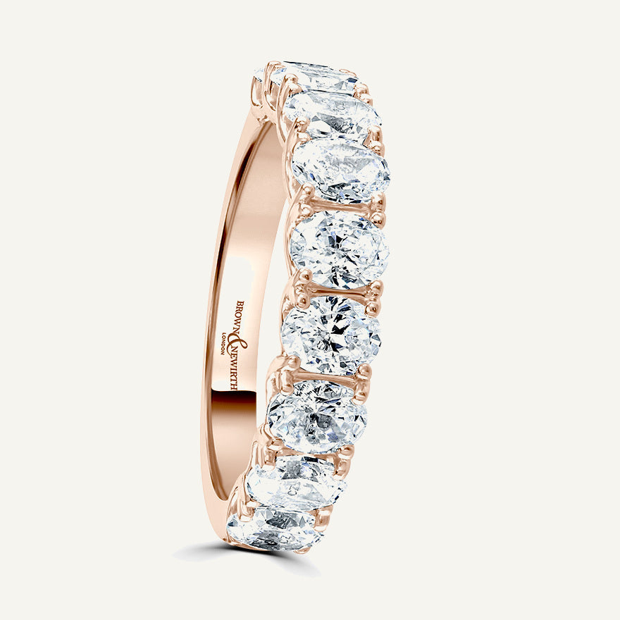 Oval Cut, Claw Diamond Eternity Ring