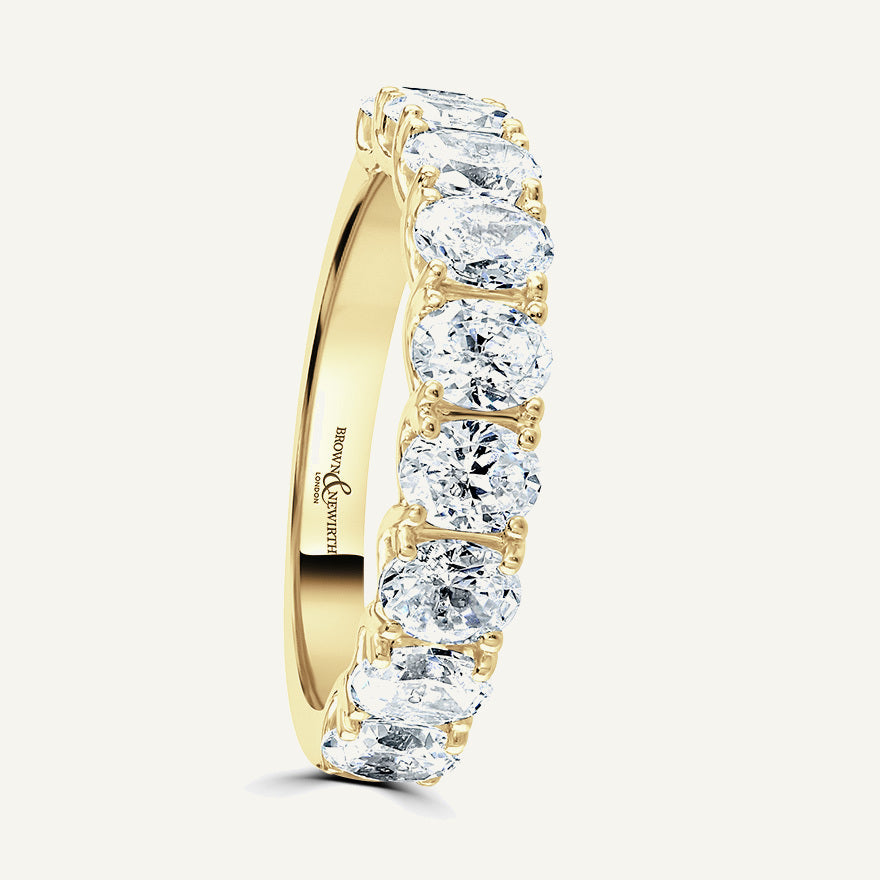 Oval Cut, Claw Diamond Eternity Ring