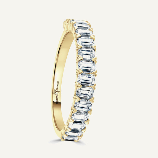 Emerald Cut, Claw Diamond Eternity Ring