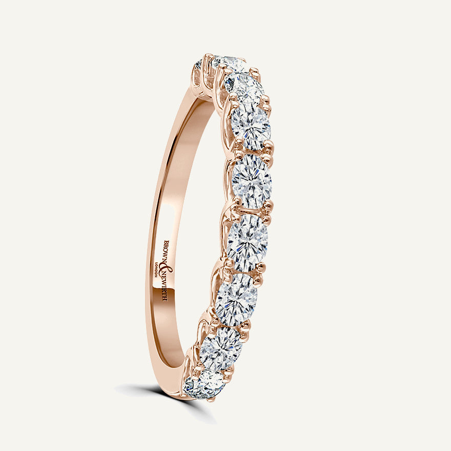 Oval Cut, Claw Landscape Diamond Eternity Ring