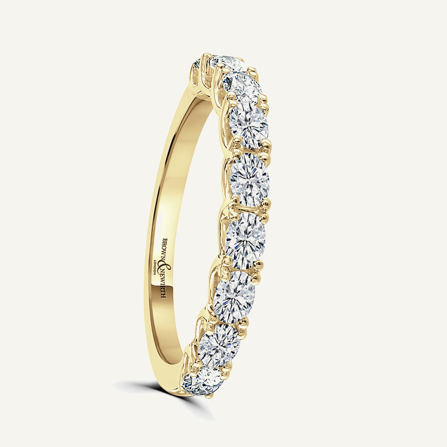 Oval Cut, Claw Landscape Diamond Eternity Ring