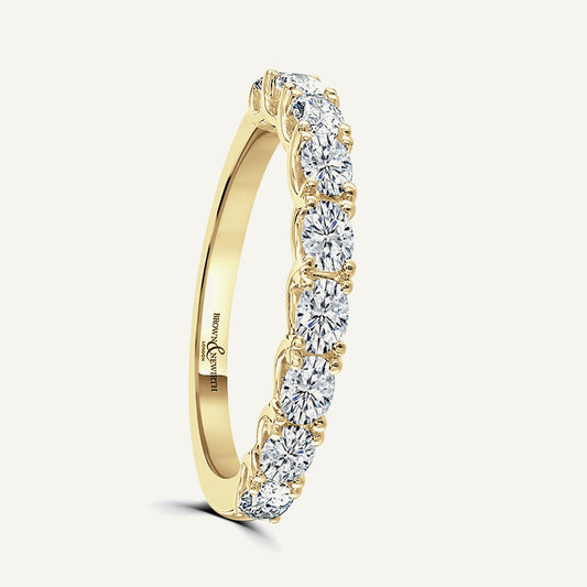 Oval Cut, Claw Landscape Diamond Eternity Ring