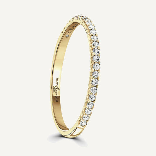 Round Brilliant Cut, Single Claw, Courted Diamond Eternity Ring