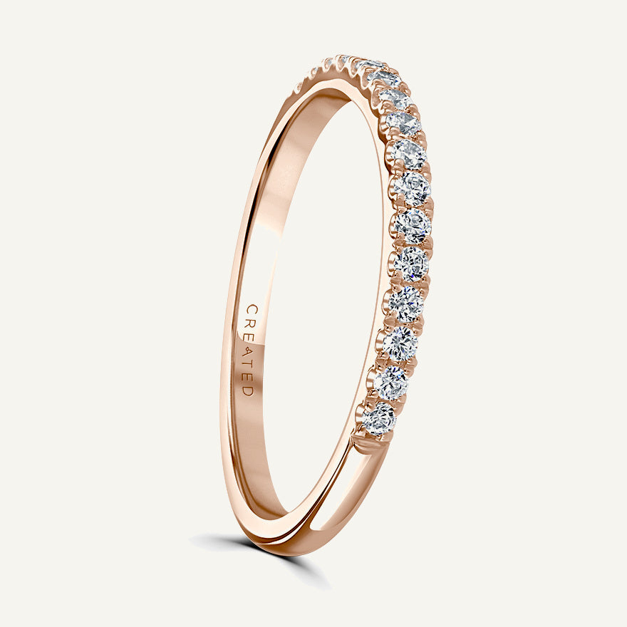 French Claw Set Round Brilliant Diamond Eternity Ring
