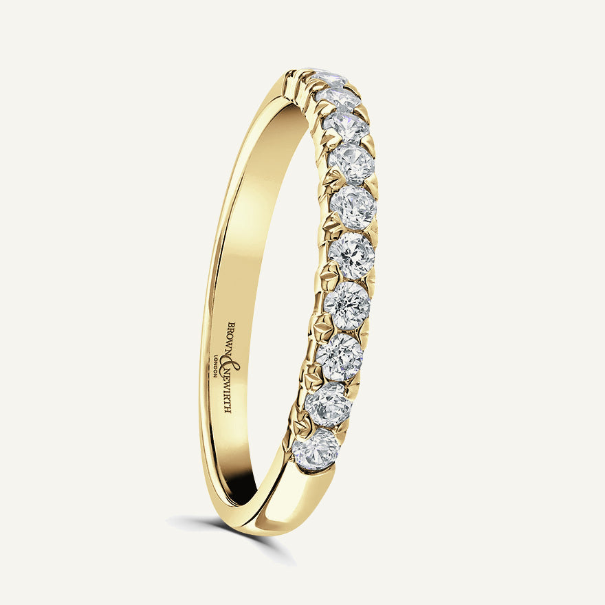 Round Brilliant Cut, Kiss Claw Diamond Eternity Ring