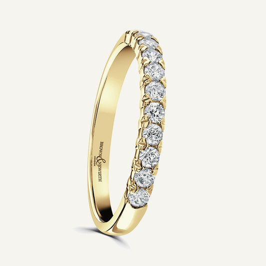 Round Brilliant Cut, Kiss Claw Diamond Eternity Ring